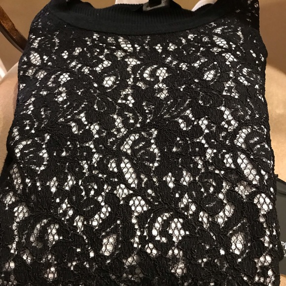 Simply Vera Vera Wang Long sleeve black &White pullover sweater Xl - Picture 5 of 8